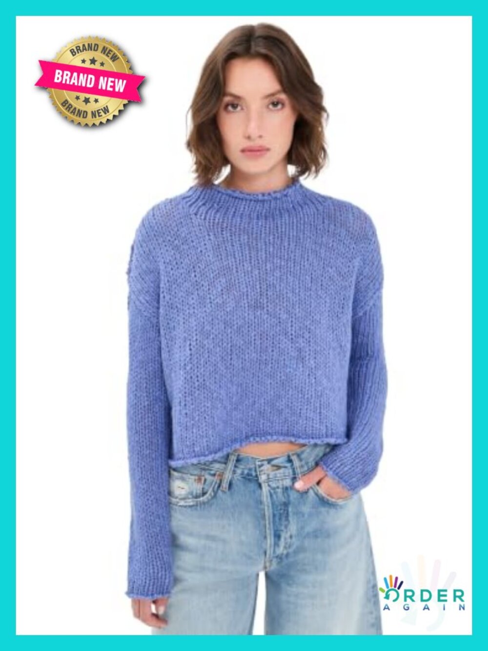 Women's Rollneck Knit Sweater Pullover Long Sleeve Mock Neck